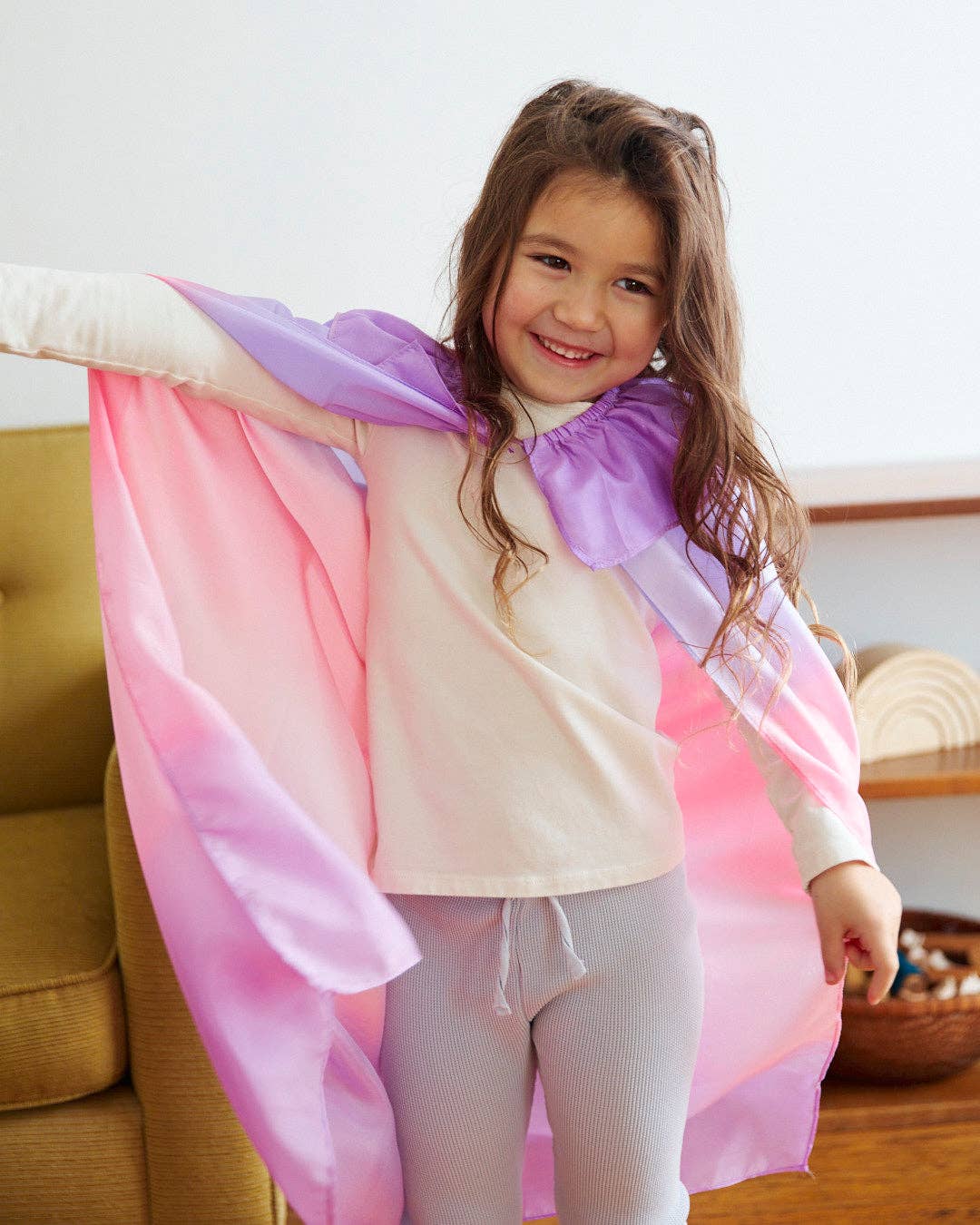 Sarah's Silks Cape - Pink + Purple Cape (Blossom)