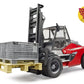 Bruder Linde HT160D forklift with pallet and 3 pallet cages