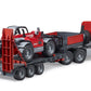 MAN TGA truck with low loader trailer and Manitou telehandler Telescopic  Loader MLT 633