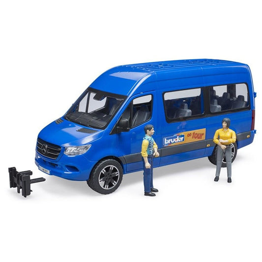 Bruder Leisure Time Mercedes Sprinter Transfer Minibus and 2 Figures