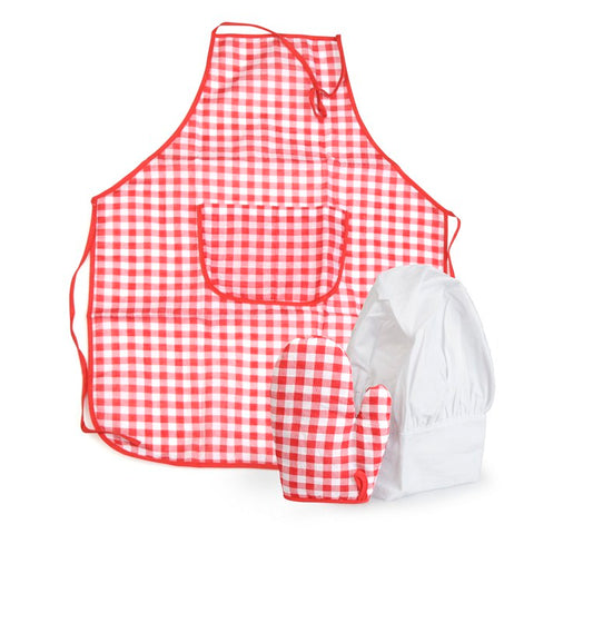 Apron, Chef Hat and oven mitt set