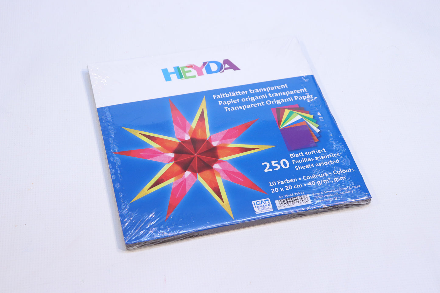 Heyda Glassen transparent kite paper 20 x 20 cm