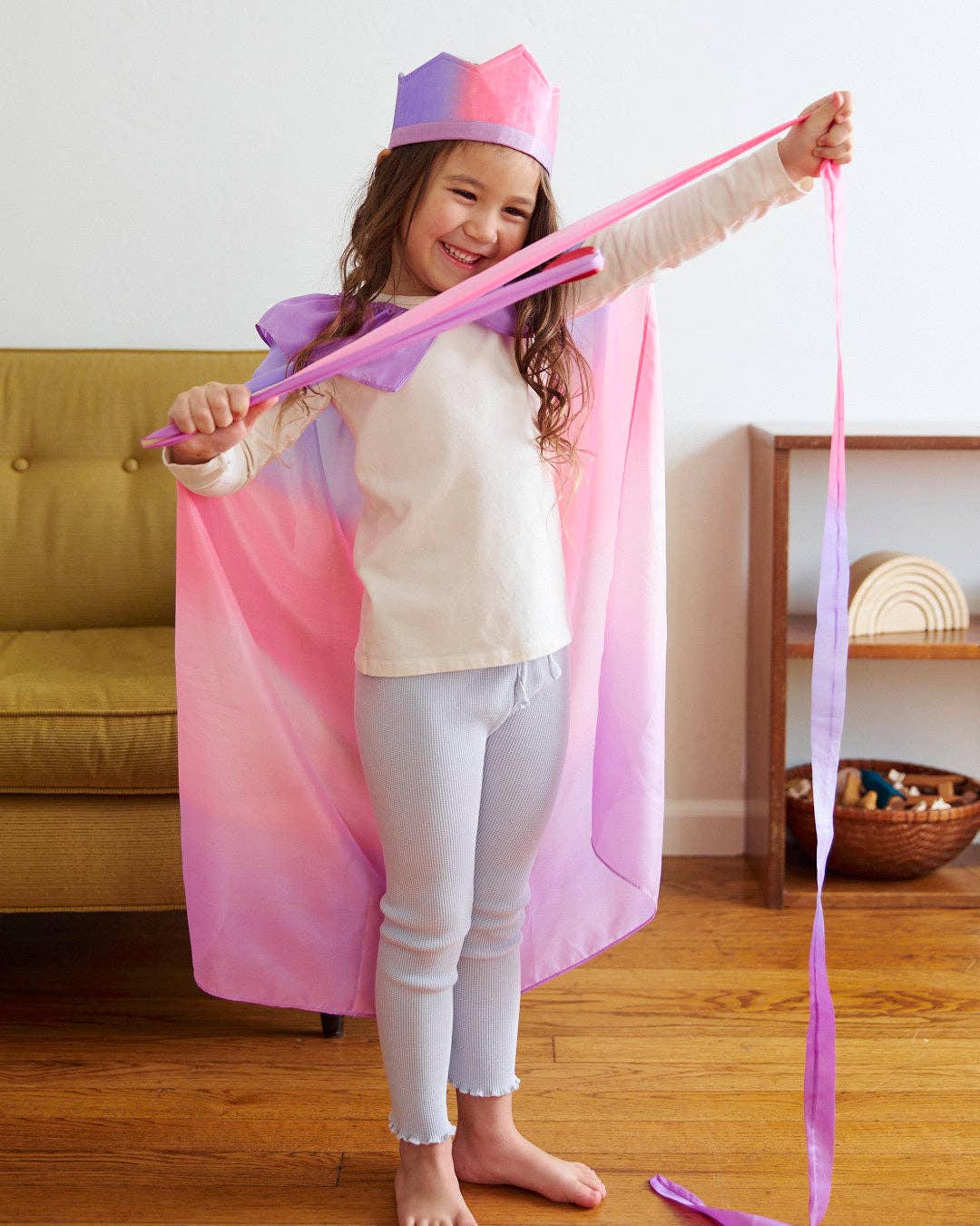 Sarah's Silks Cape - Pink + Purple Cape (Blossom)