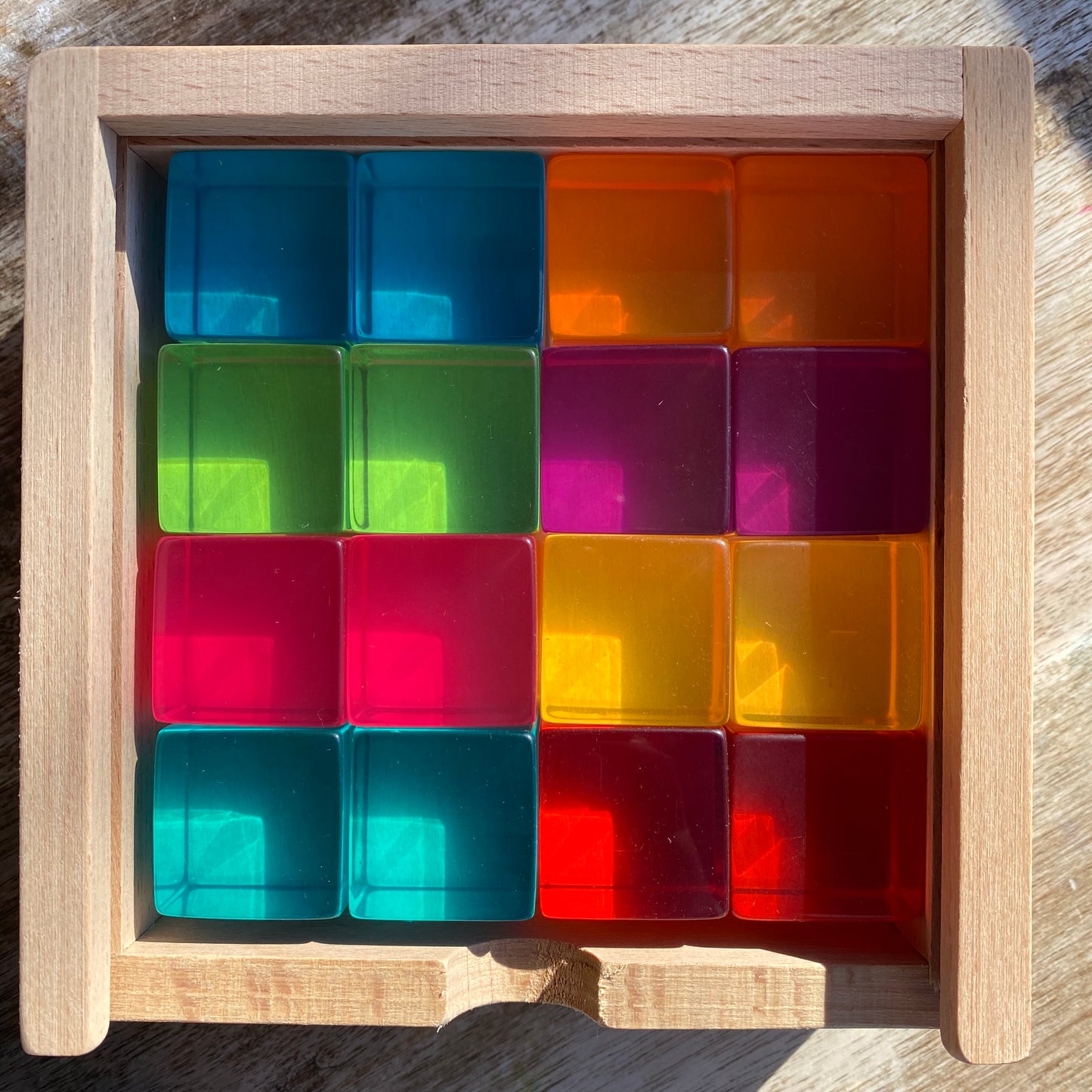 Lucite Blocks | Bright | Set of 16 with storage box