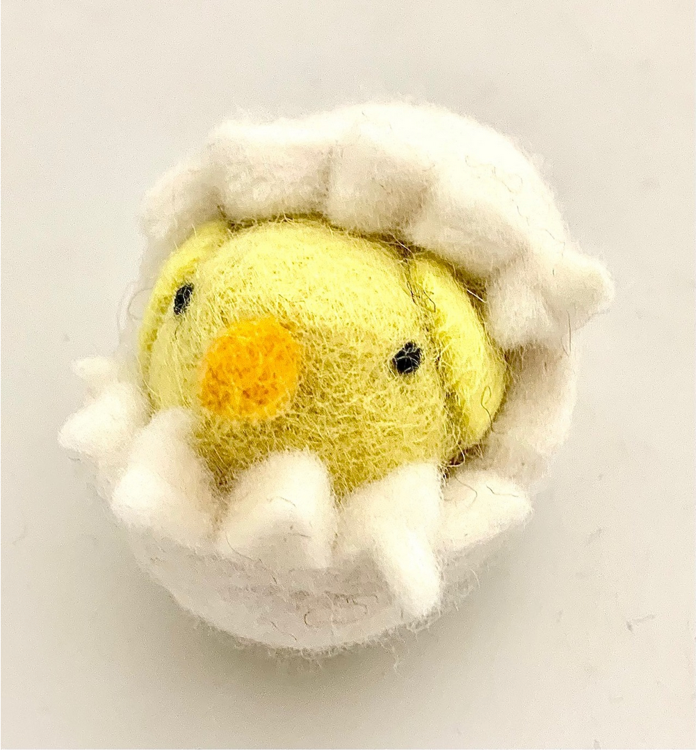 Felt Chicks in Eggs